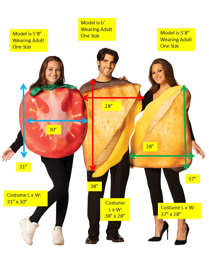 Rasta Imposta Grilled Cheese Tomate Kostüm 3er Set