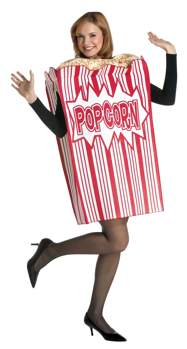 Rasta Imposta Popcorn Kostüm One Size rot-weiß