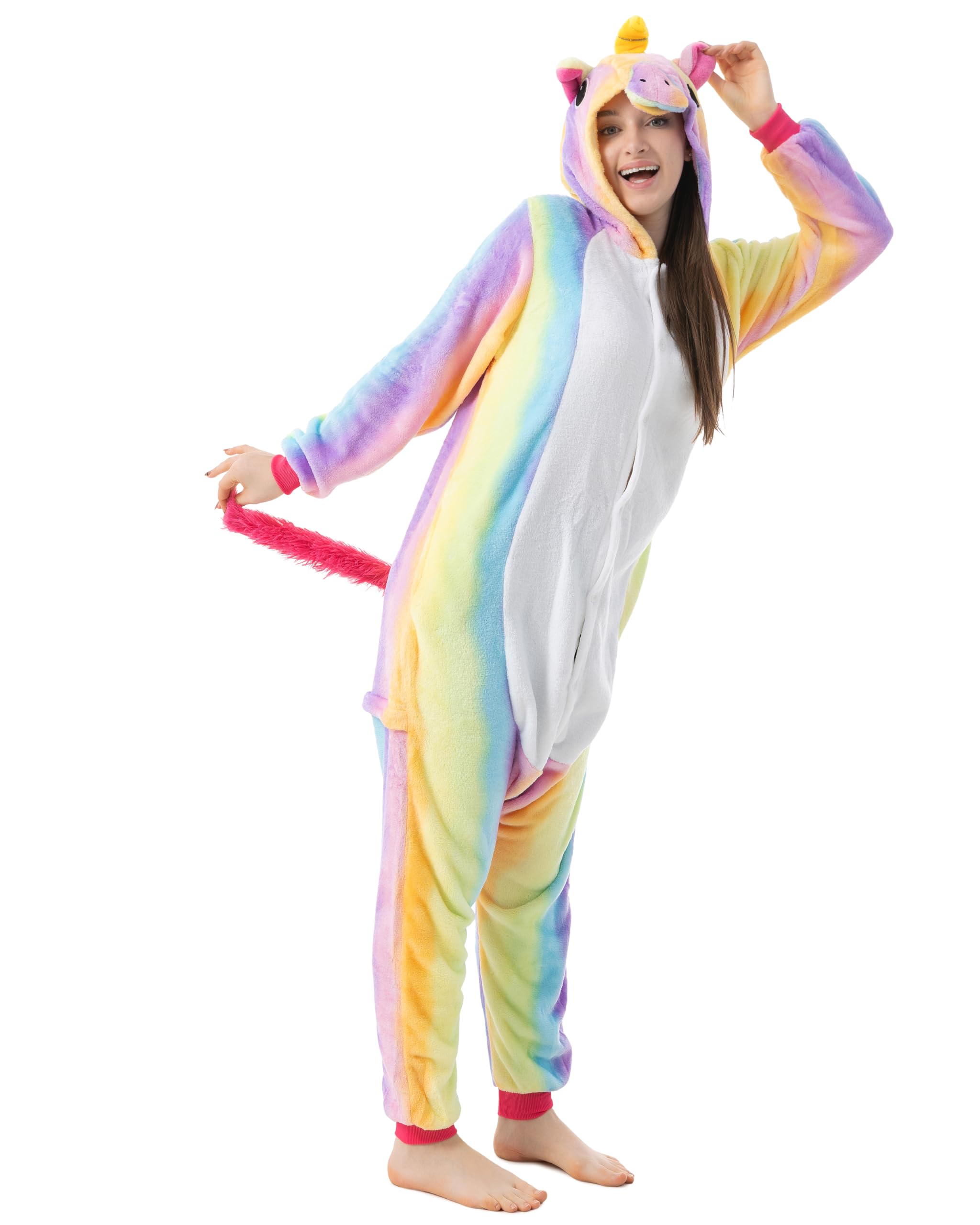Katara Einhorn Schwarz Sterne Onesie Kostüm M Flanell