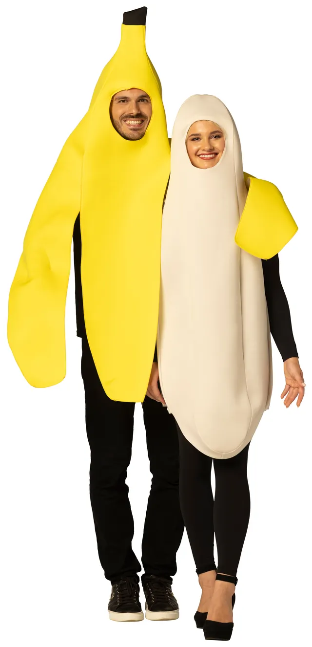 Rasta Imposta Banana Peel & Peeled Banana Paar-Kostüm Einheitsgröße