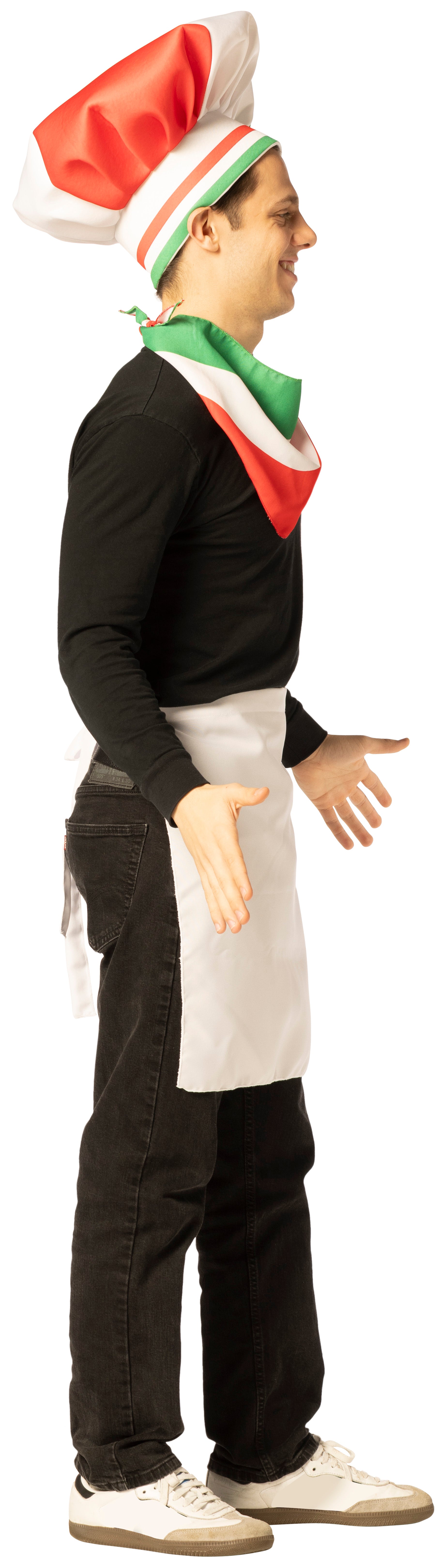 Rasta Imposta Italian Chef Koch Kostüm Mütze Schal Schürze Set