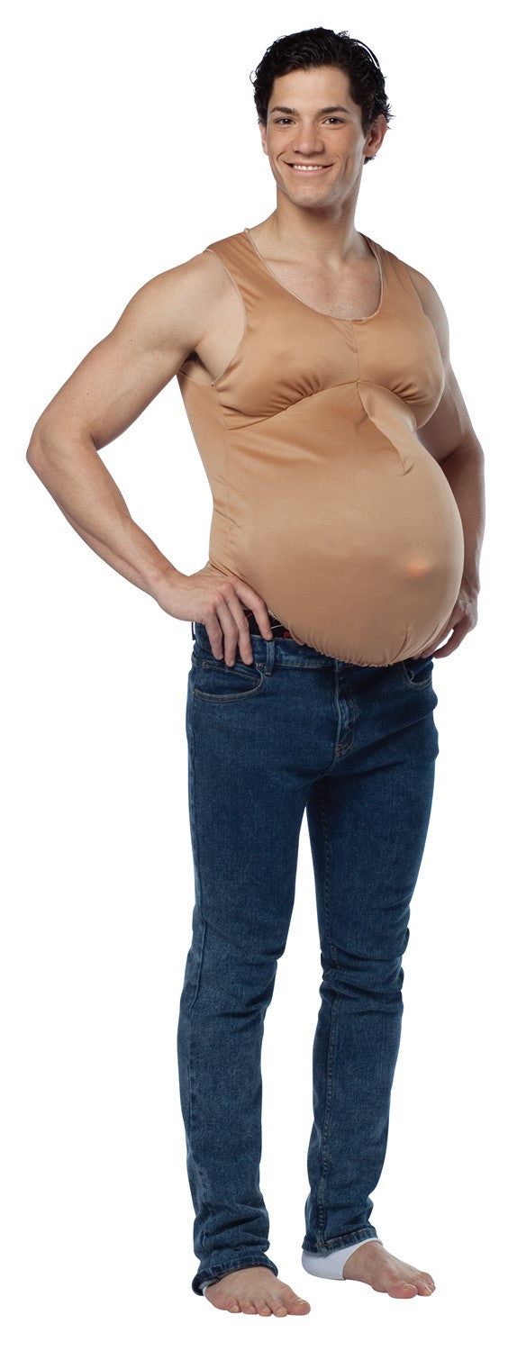 Rasta Imposta Pregnant Bodysuit Kostüm One Size Bauch Beige