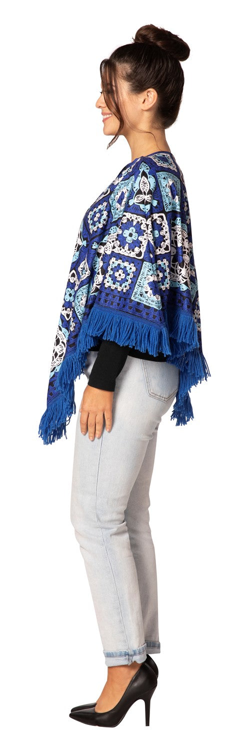 Rasta Imposta Hanukkah Poncho Kostüm mit Lichtern One Size