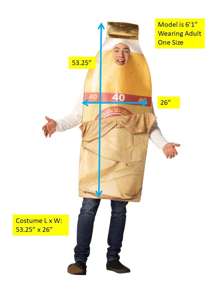 Rasta Imposta 40 oz Flasche Brown Bag Kostüm Einheitsgröße