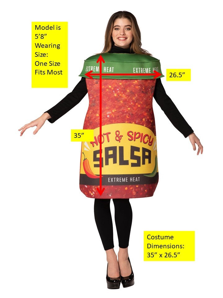 Rasta Imposta Hot Spicy Salsa Kostüm Einheitsgröße Glas