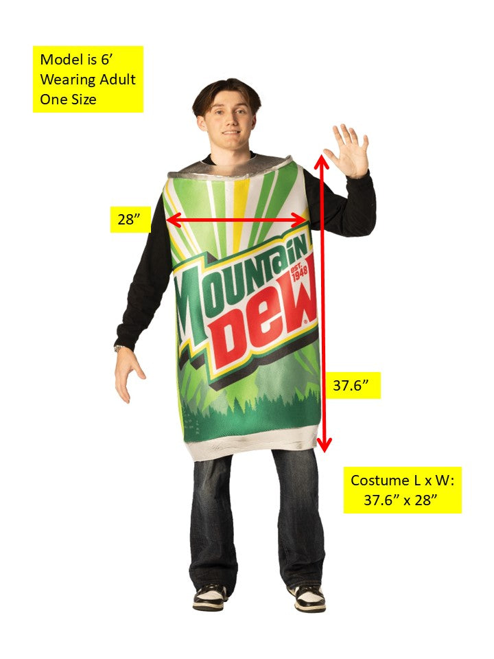 Rasta Imposta Mountain Dew Can Kostüm Einheitsgröße Soda