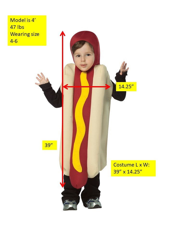 Rasta Imposta Hot Dog Kinderkostüm Gr. 4-6 Polyester