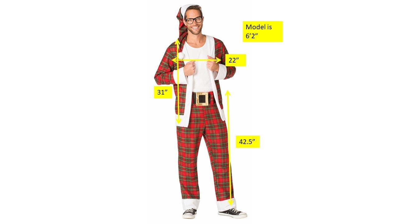 Rasta Imposta Hipster Mr. Claus Santa Kostüm Einheitsgröße