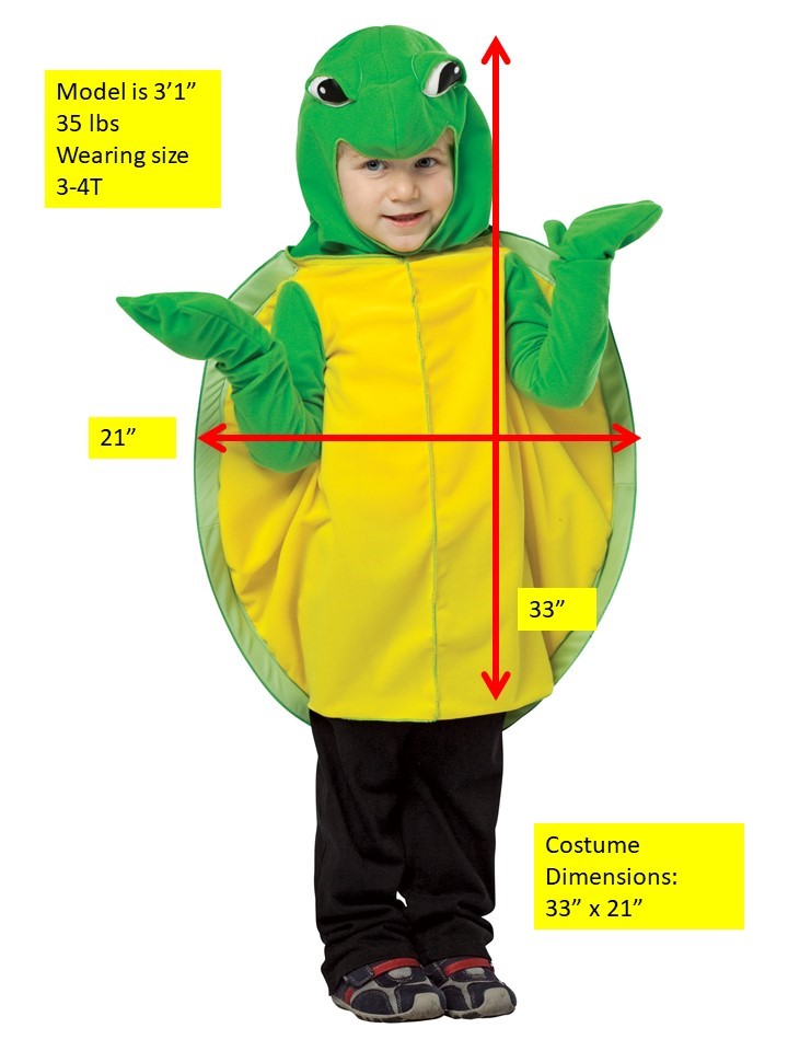 Rasta Imposta Turtle Schildkröten Kostüm Kinder 3-4