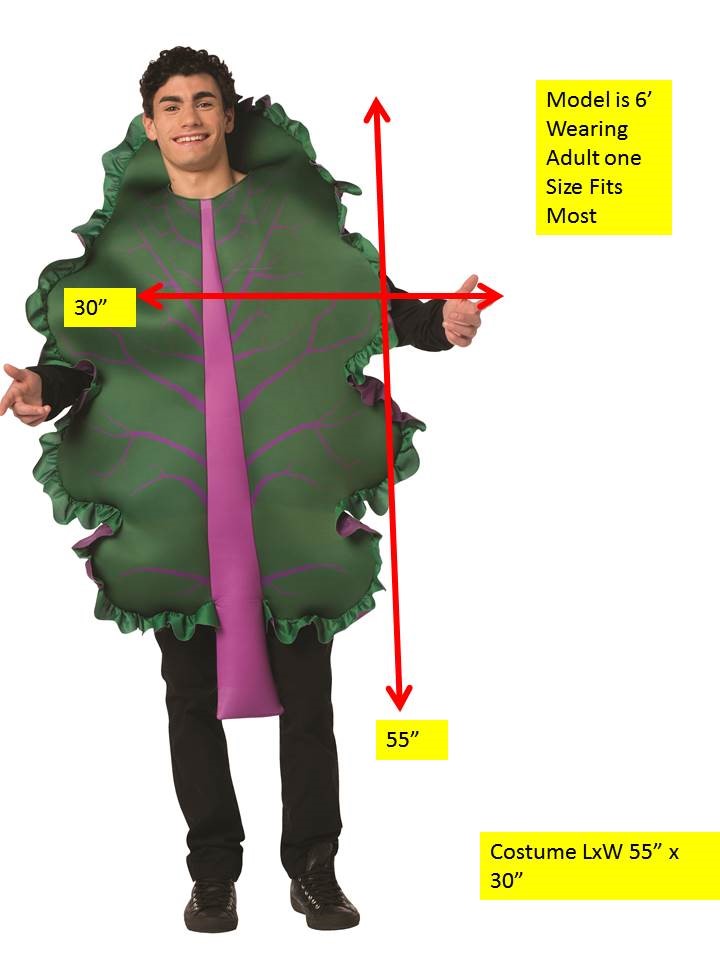 Rasta Imposta Kale Lettuce Kostüm Erwachsene Einheitsgröße Tunika