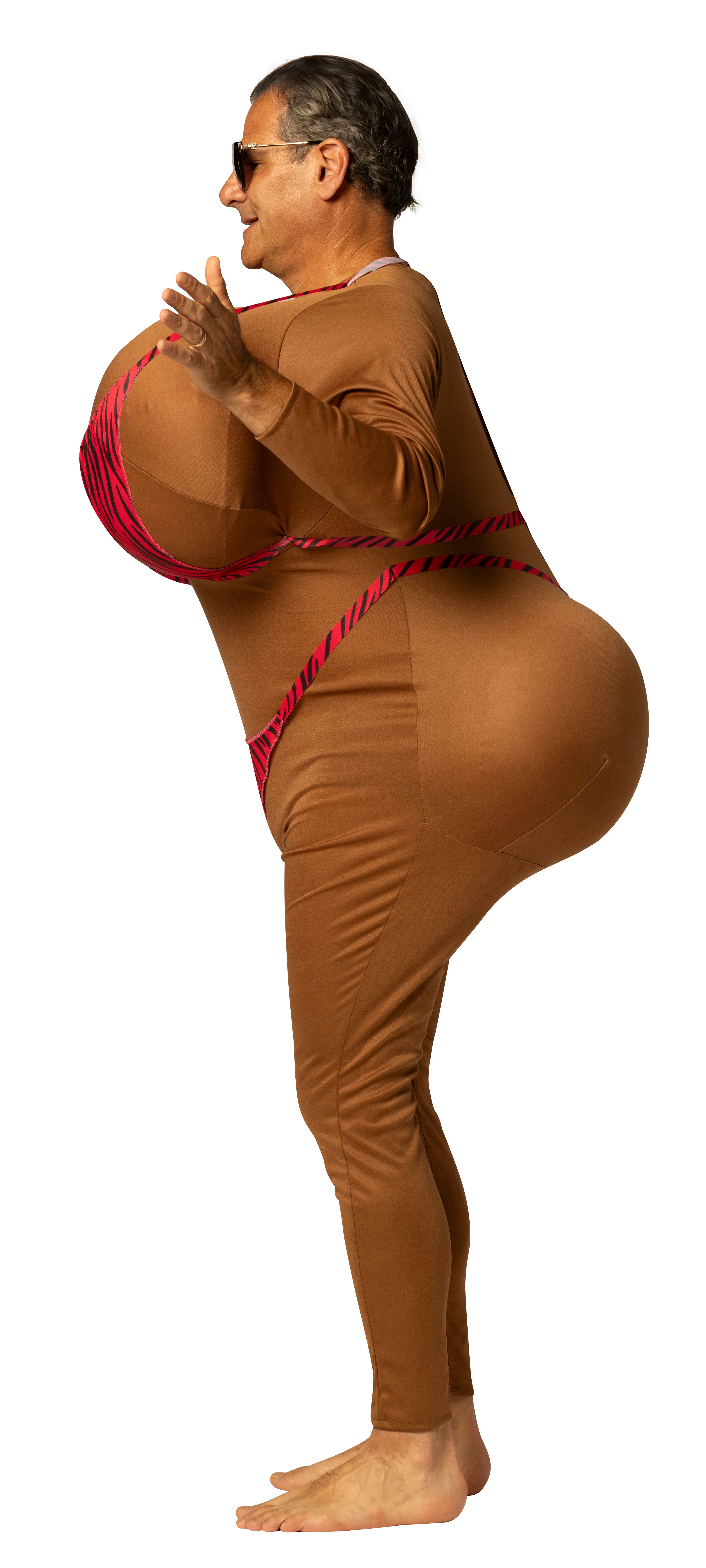 Rasta Imposta Bronzed Bikini Beauty Kostüm Einheitsgröße Pink