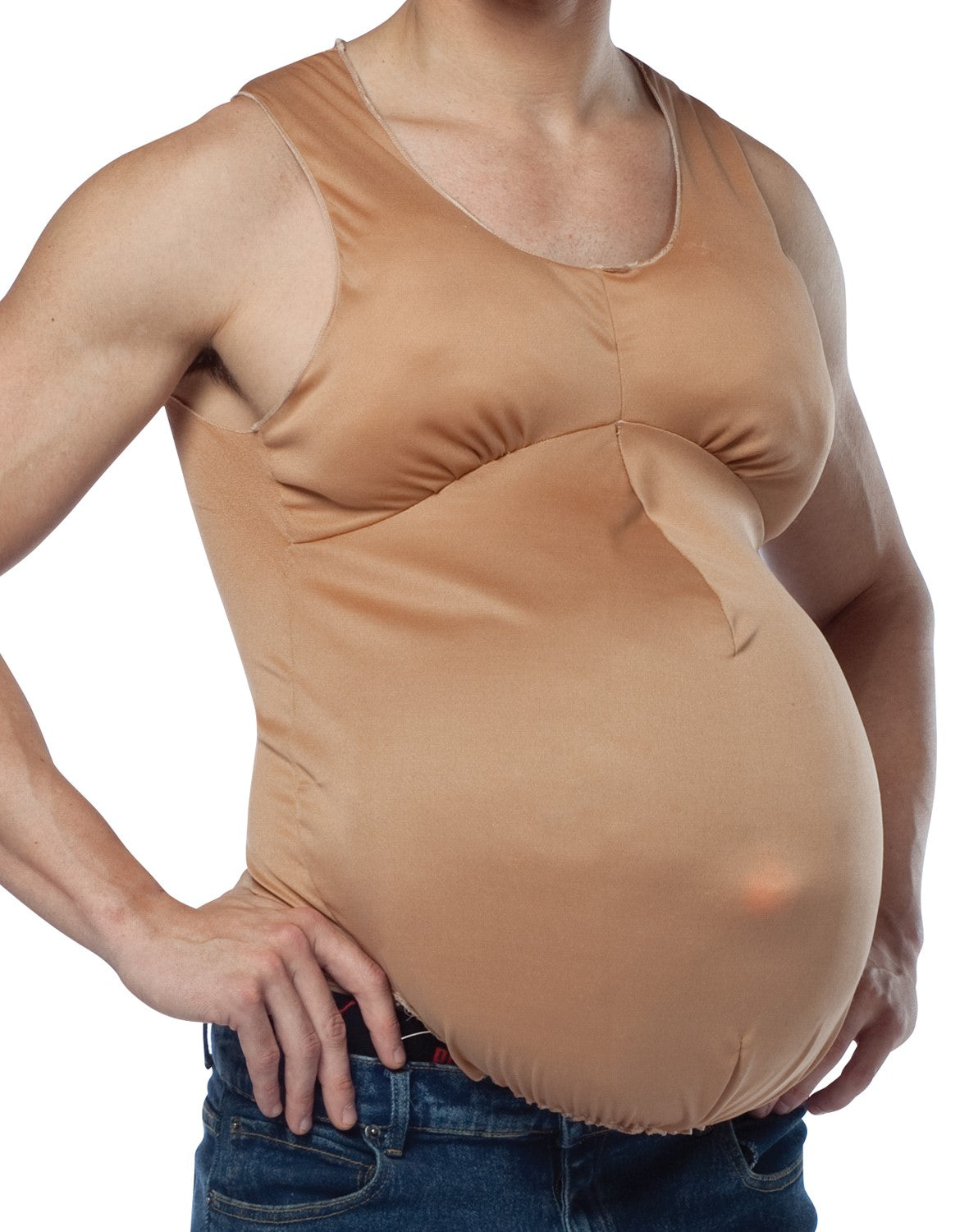 Rasta Imposta Pregnant Bodysuit Kostüm One Size Bauch Beige