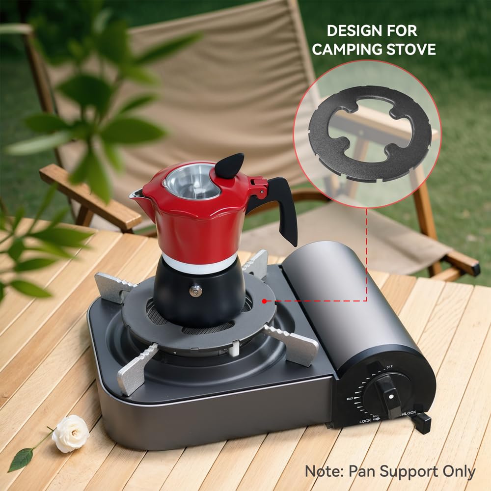 REDSUN Stove Topfständer Camping Schwarz Stahl 80g