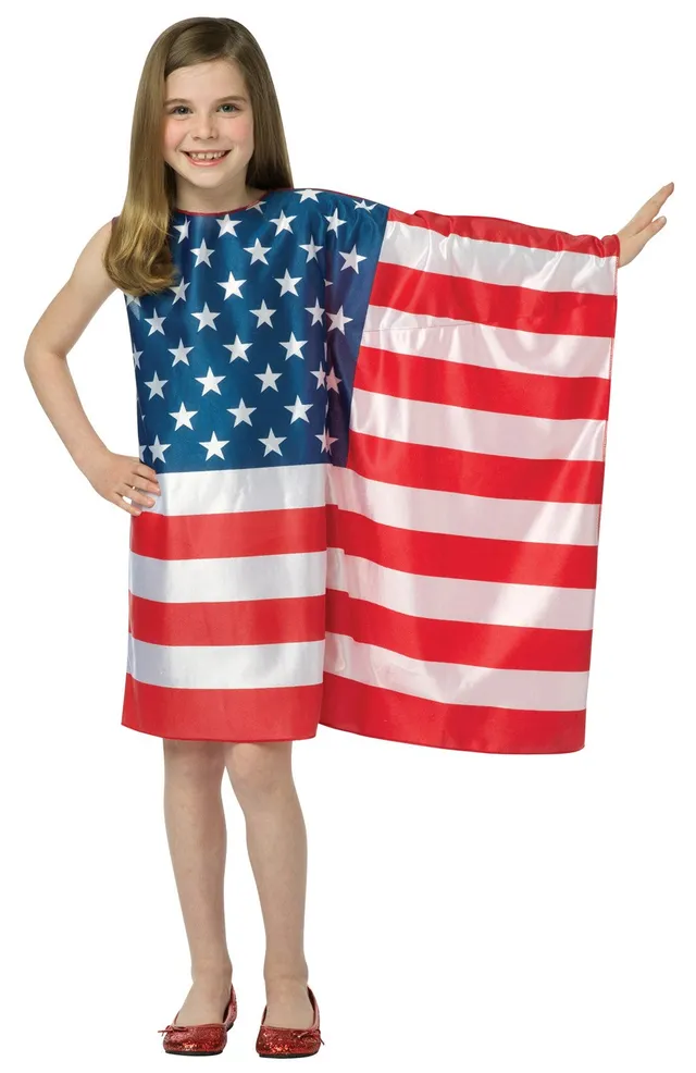 Rasta Imposta USA Flaggenkleid Kostüm Kinder 7-10