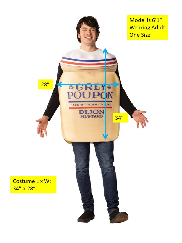 Rasta Imposta Grey Poupon Kostüm Senfflasche One Size