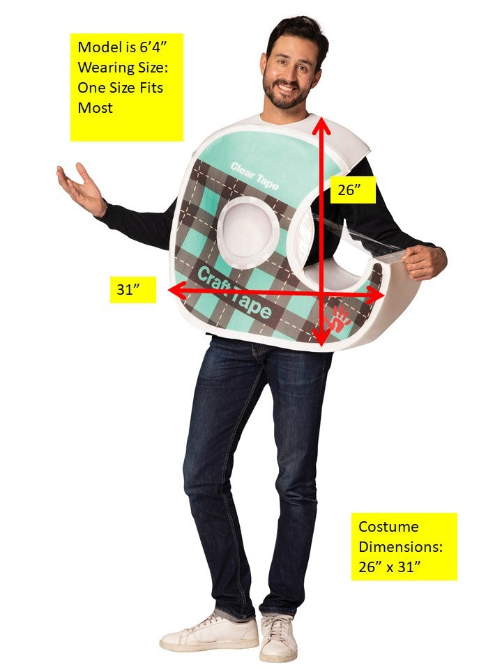 Rasta Imposta Clear Tape Dispenser Kostüm Einheitsgröße Büro