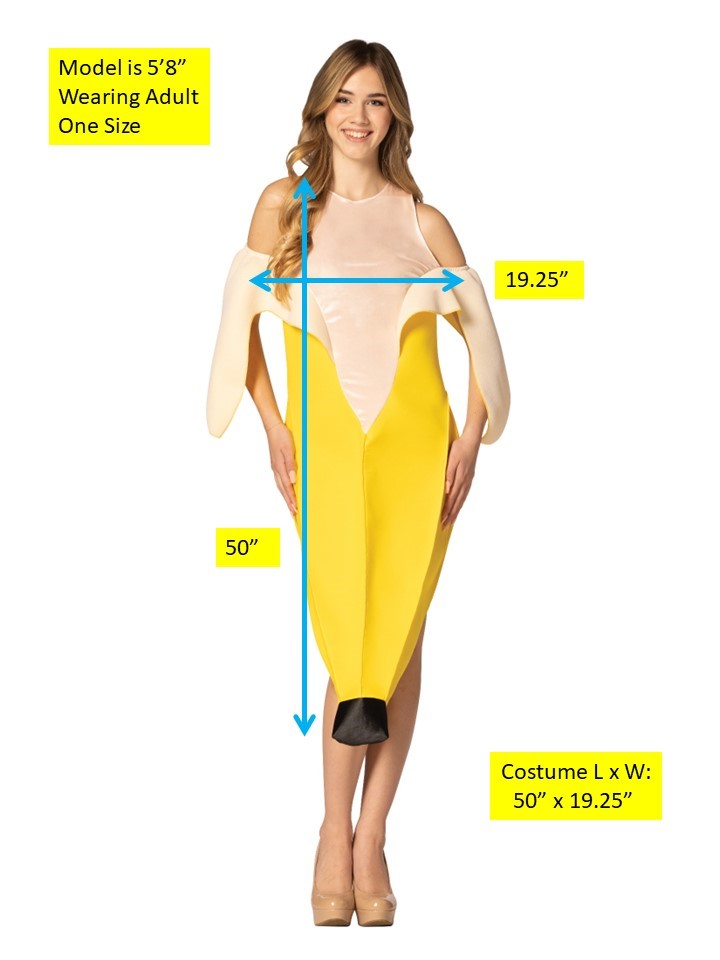 Rasta Imposta Banana Peeled Dress Kostüm Damen 2-8 Polyester
