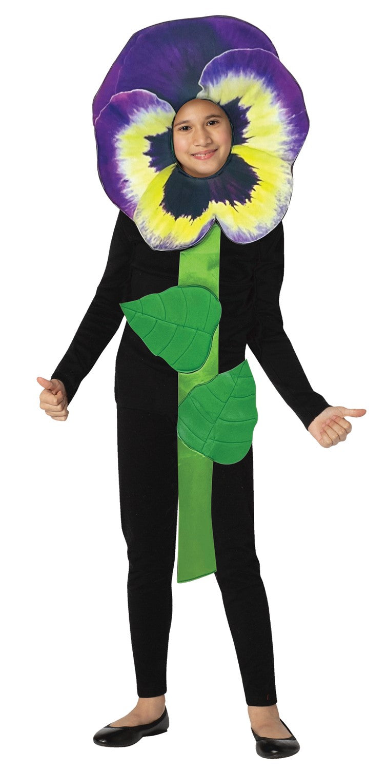 Rasta Imposta Purple Pansy Kostüm Blume Kinder 7-10