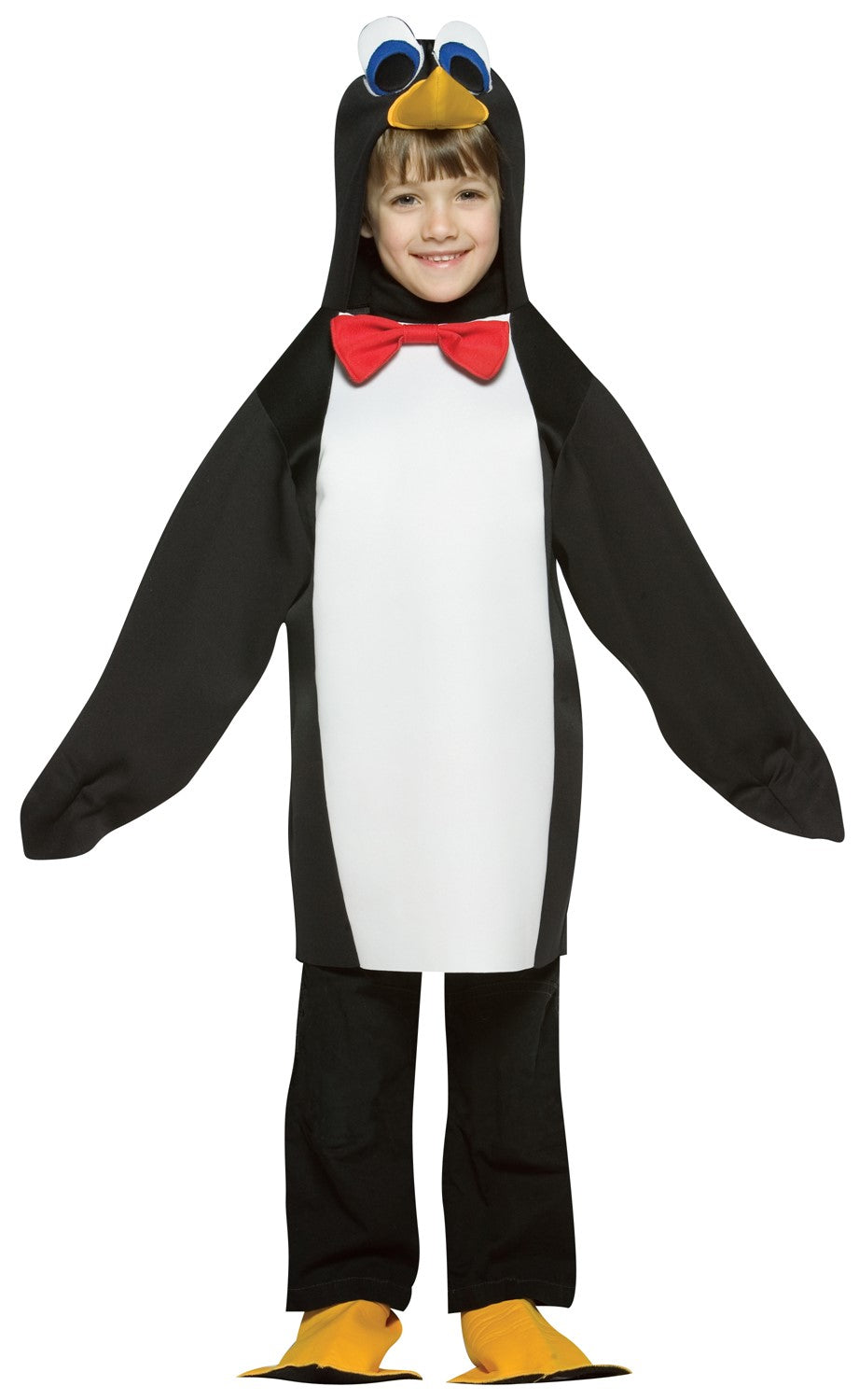 Rasta Imposta Pinguin Kostüm Kinder 4-6 mit Kapuze Polyester