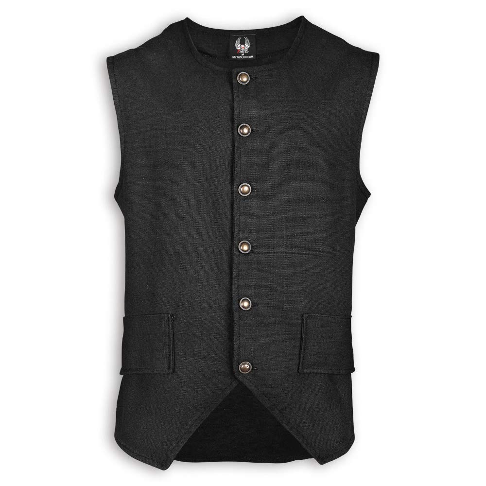 Mytholon Fletcher Weste Braun S Baumwolle Canvas Piratenweste