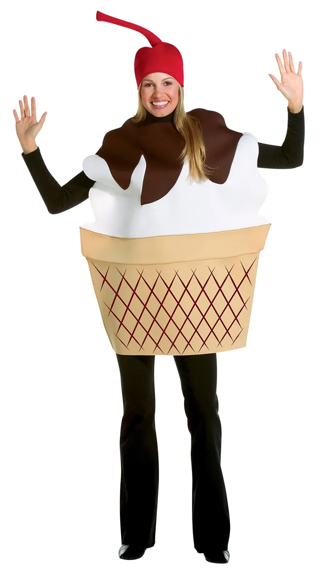 Rasta Imposta Ice Cream Sundae Kostüm Einheitsgröße Eisbecher Tunika