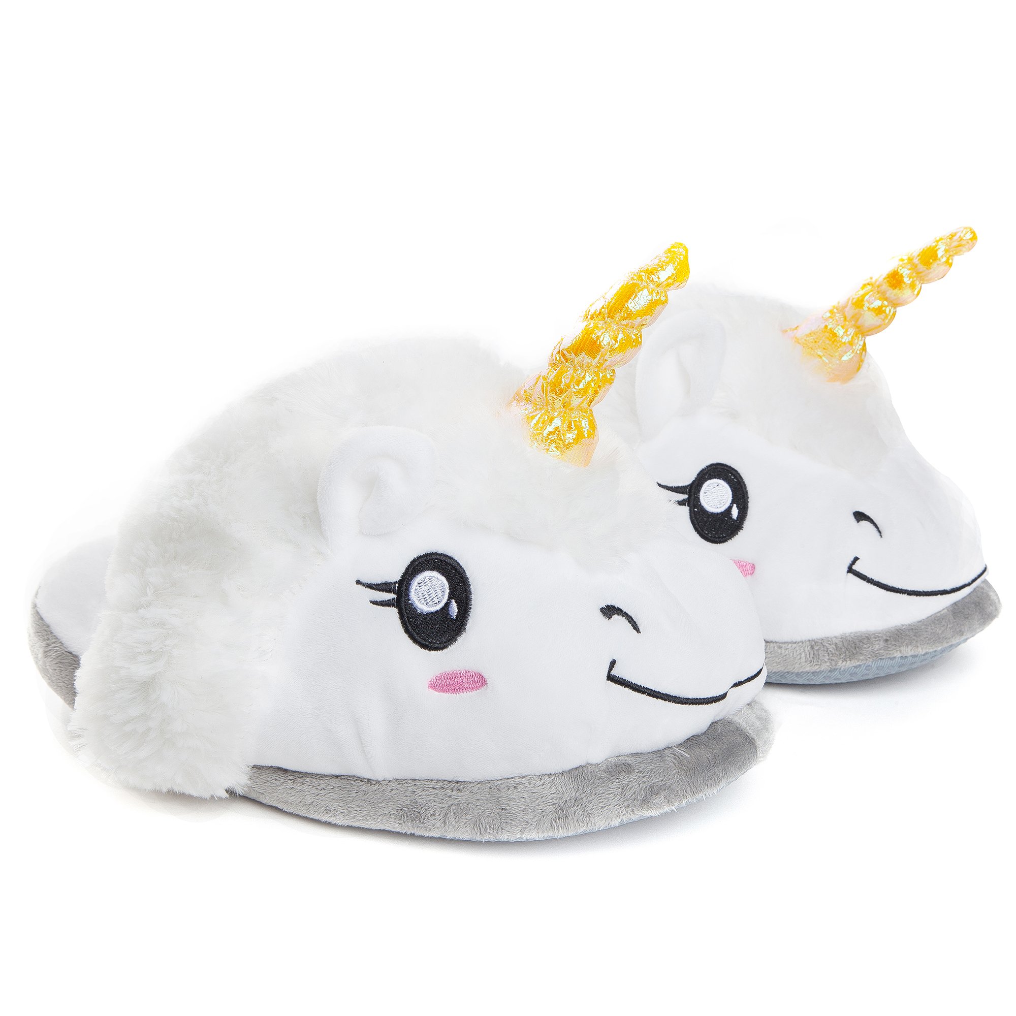 Katara Einhorn Hausschuhe Plüsch Weiß 36-44