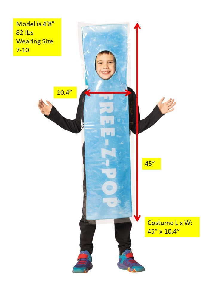 Rasta Imposta Free-Z-Pop Kinderkostüm 7-10 Eis Blau