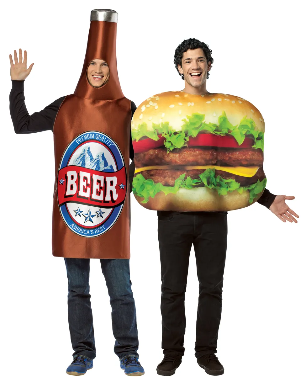 Rasta Imposta Beer Burger Kostüm Paarkostüm Bierflasche