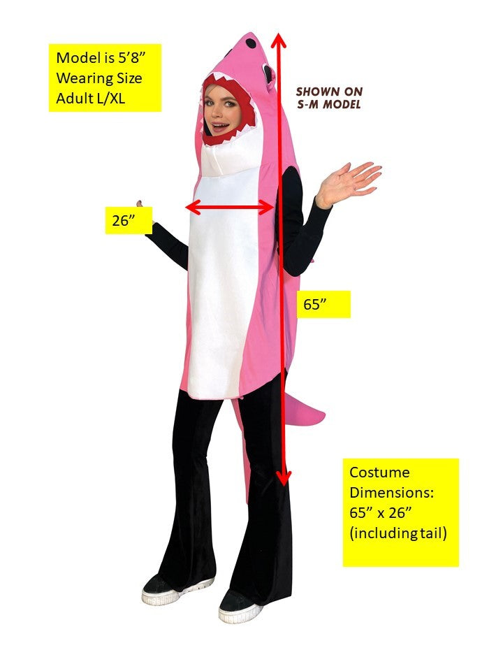 Rasta Imposta Ultimate Pink Shark Kostüm L-XL rosa