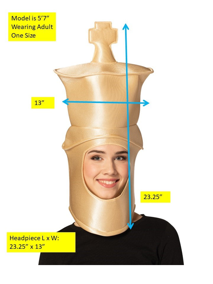 Rasta Imposta King Chess Kopfschmuck Kostüm Beige One Size