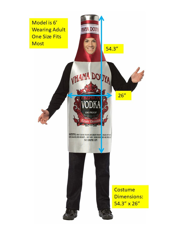 Rasta Imposta Vodka Bottle Kostüm One Size Wodkaflasche