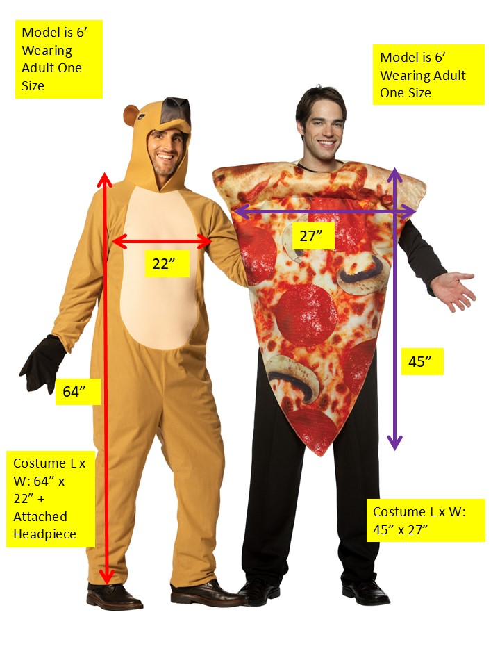 Rasta Imposta Capybara & Pizza Partnerkostüm One Size