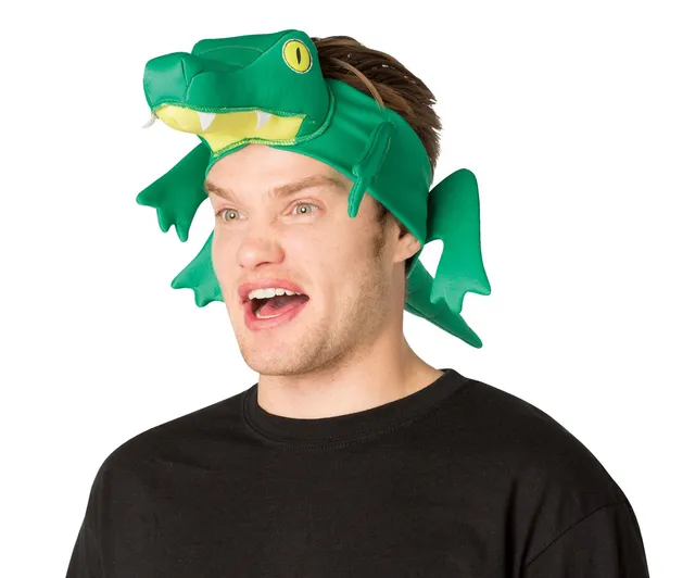 Rasta Imposta Adult Costumes & Hats Alligator Happy Heads Stirnband One Size