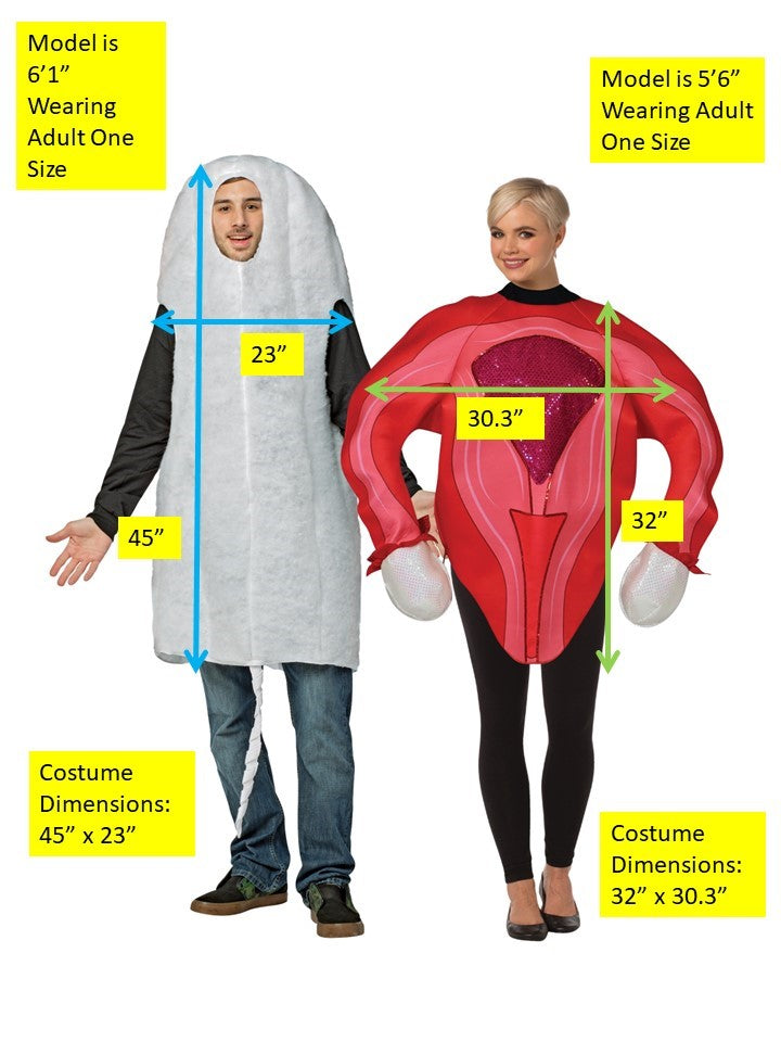 Rasta Imposta Tampon Uterus Partnerkostüm 2 Tuniken One Size