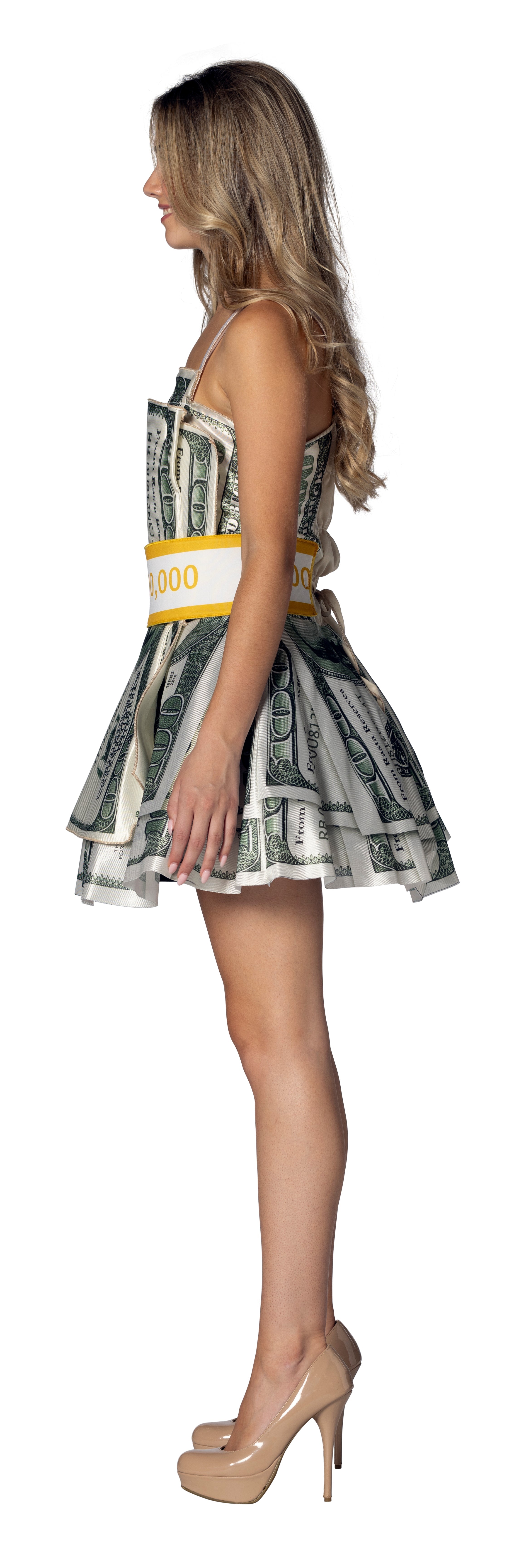 Rasta Imposta Money Dress Kostüm Damen 2-8 Dollar
