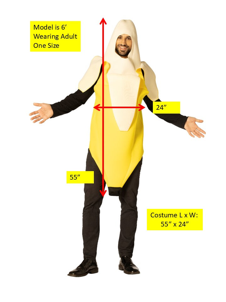 Rasta Imposta Peeled Banana Kostüm Banane Einheitsgröße gelb