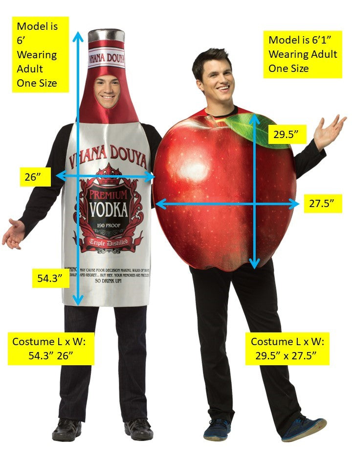 Rasta Imposta Apple-tini Paarkostüm One Size 2 Tuniken