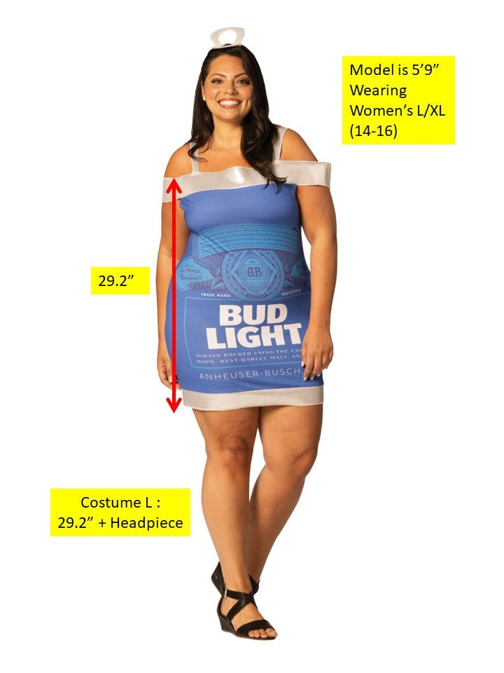 Rasta Imposta Bud Light Kostüm Kleid L-XL Bierdose