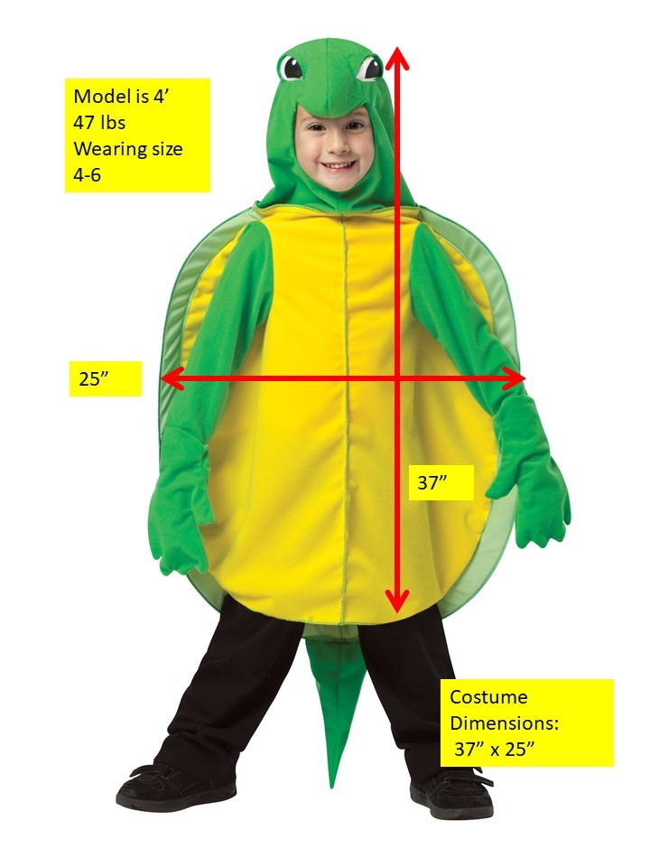 Rasta Imposta Turtle Kinderkostüm 4-6 Schildkröte