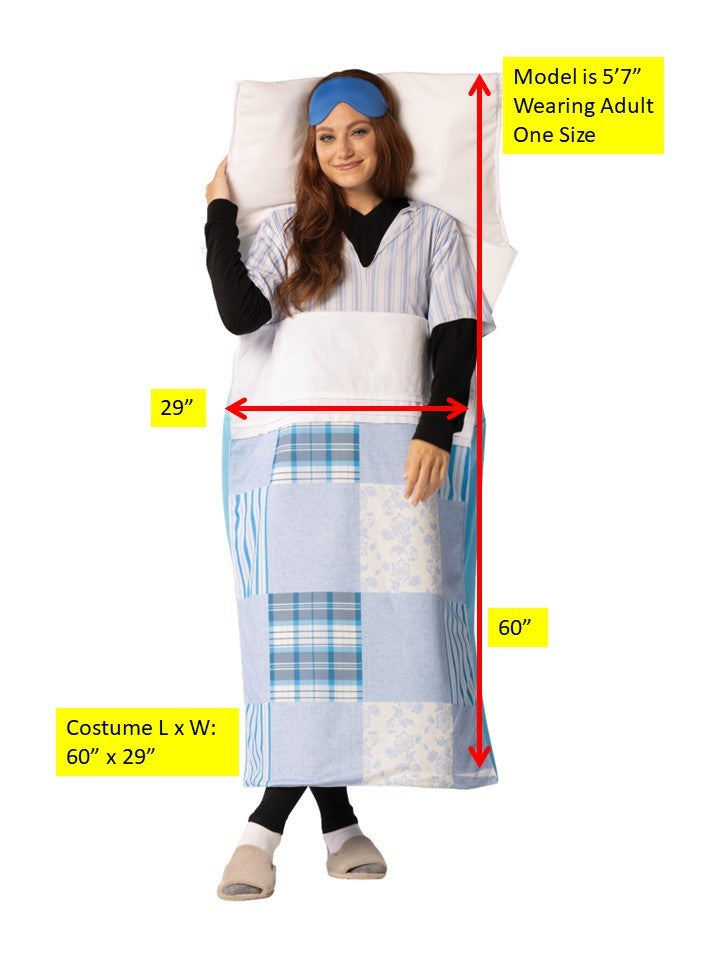 Rasta Imposta Bett Kostüm One Size mit Kissen Decke