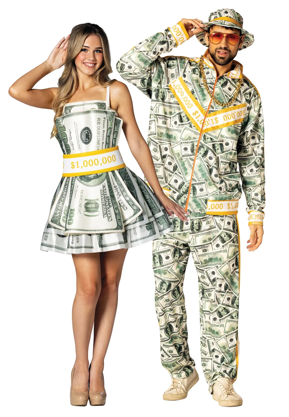 Rasta Imposta Money Kostüm Paarkostüm Kleid Anzug Geld