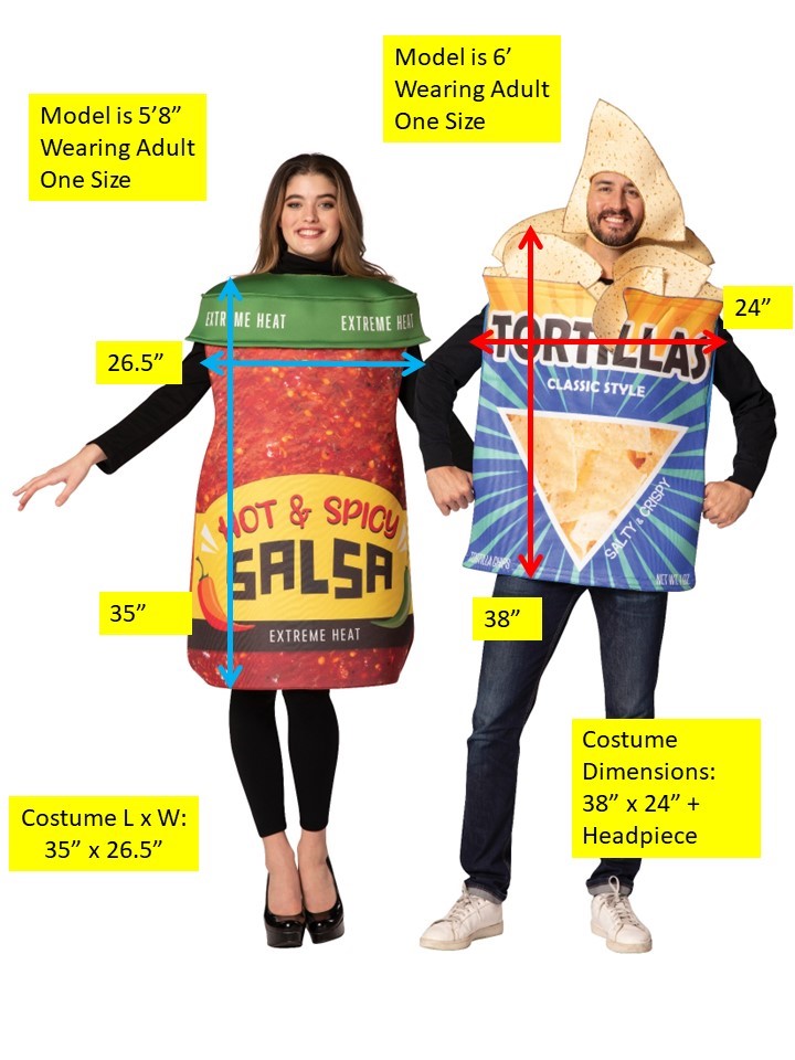 Rasta Imposta Tortilla Chips & Salsa Paarkostüm Einheitsgr.