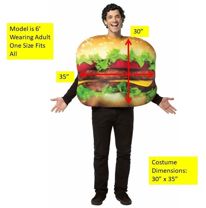 Rasta Imposta Cheeseburger Kostüm One Size Herren Tunika