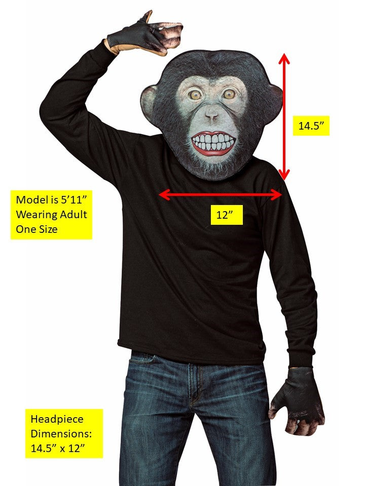 Rasta Imposta Chimp Mask Kit Affenkostüm Maske Einheitsgröße