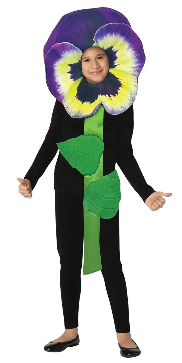 Rasta Imposta Purple Pansy Kostüm Blume Kinder 7-10