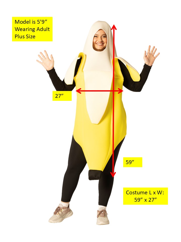 Rasta Imposta Peeled Banana Kostüm Banane Plus Size