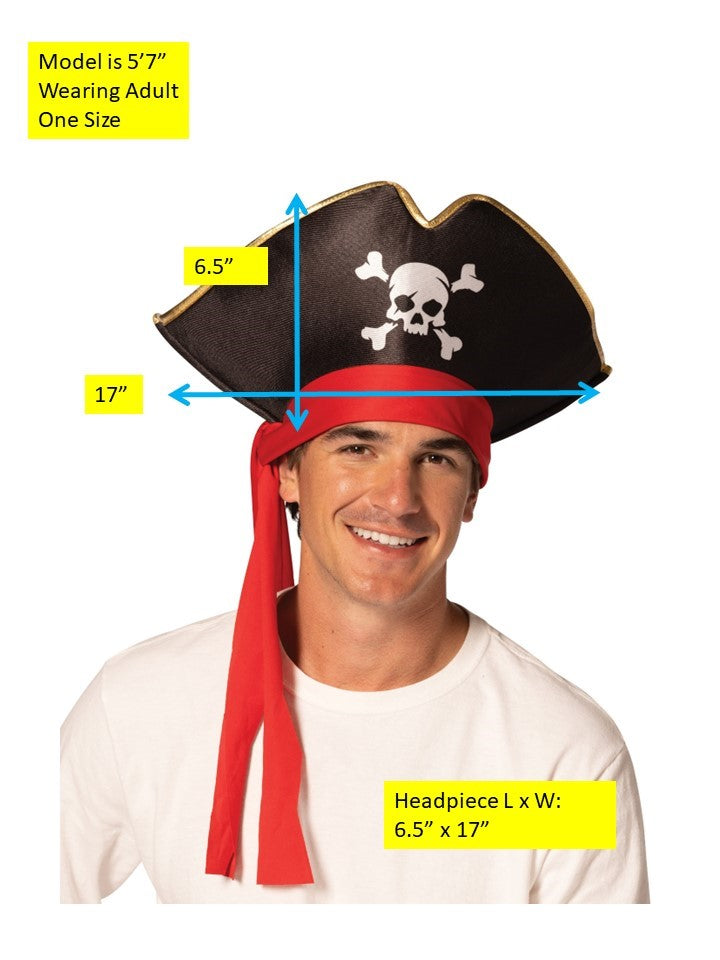 Rasta Imposta Piratenhut Totenkopf schwarz Einheitsgröße
