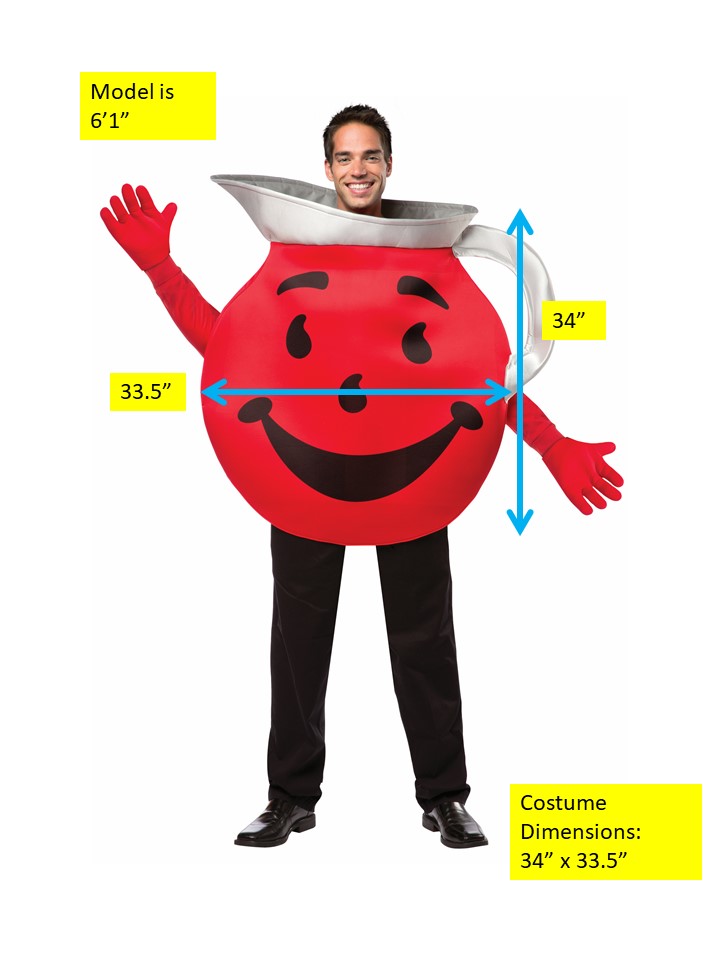 Rasta Imposta Kool Aid Guy Kostüm Erwachsene Einheitsgröße Rot