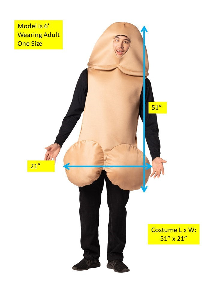 Rasta Imposta Penis Beige Kostüm One Size Erwachsene