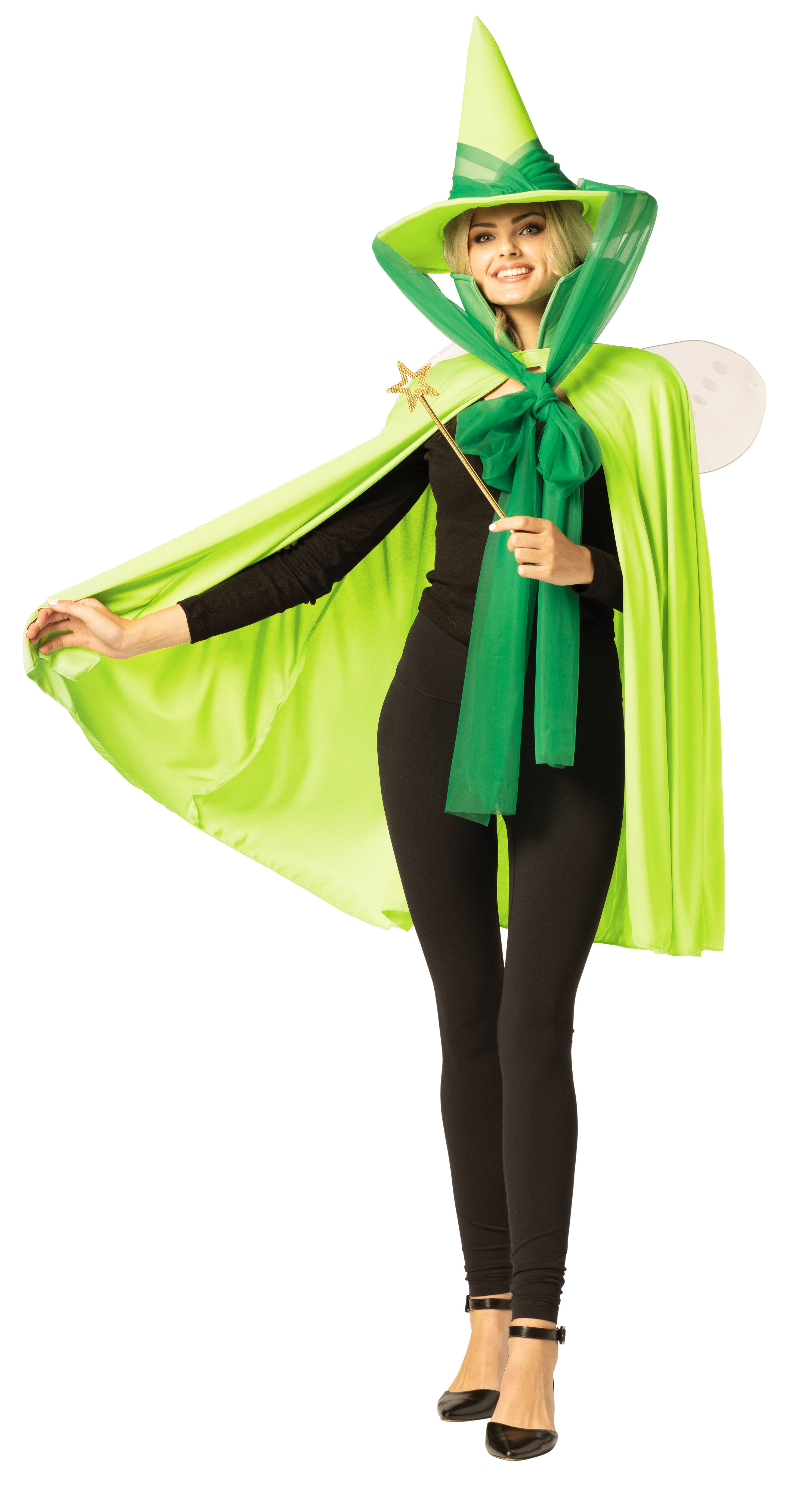 Rasta Imposta Fairy Godmother Fee Kostüm Grün 4-tlg One Size